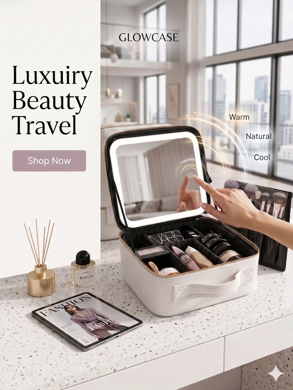 Organizador De Maquillaje Con Espejo Led💕💄💅🏼