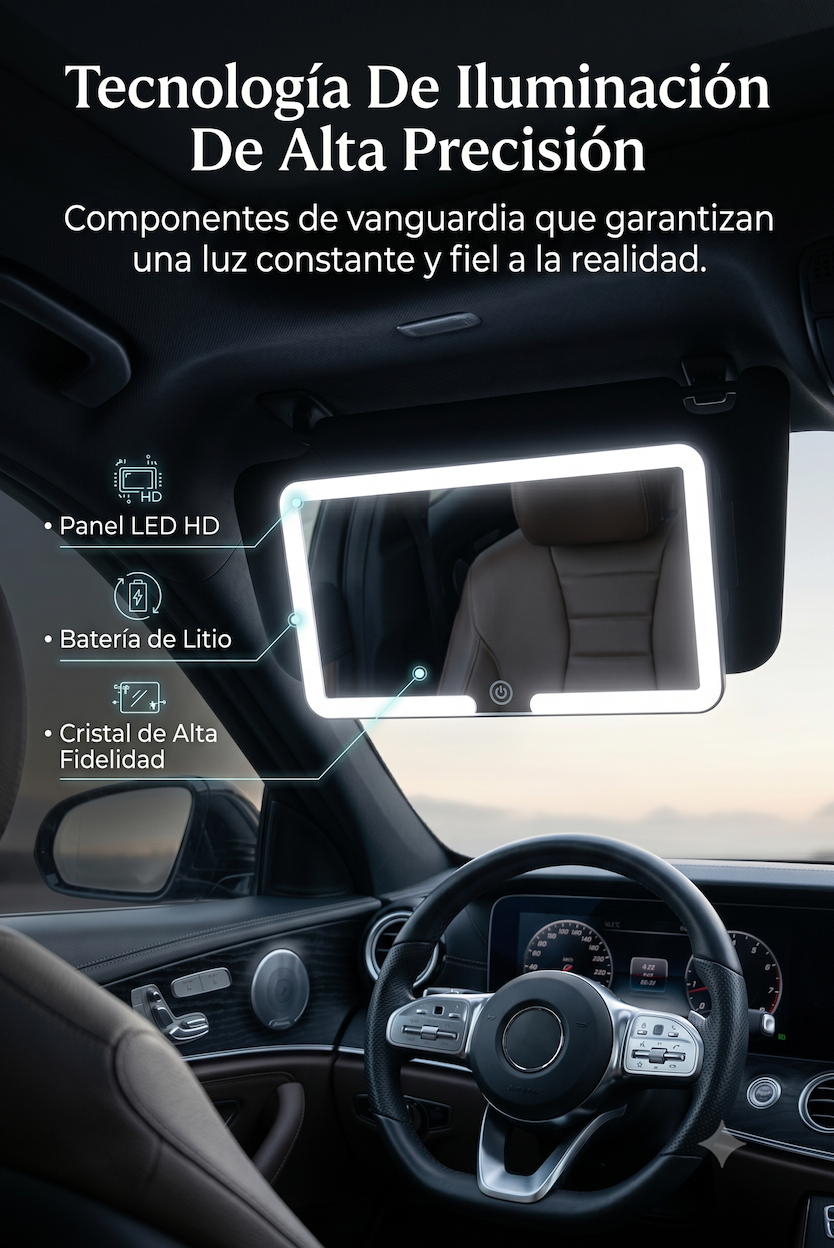 ESPEJO LED DE CARRO