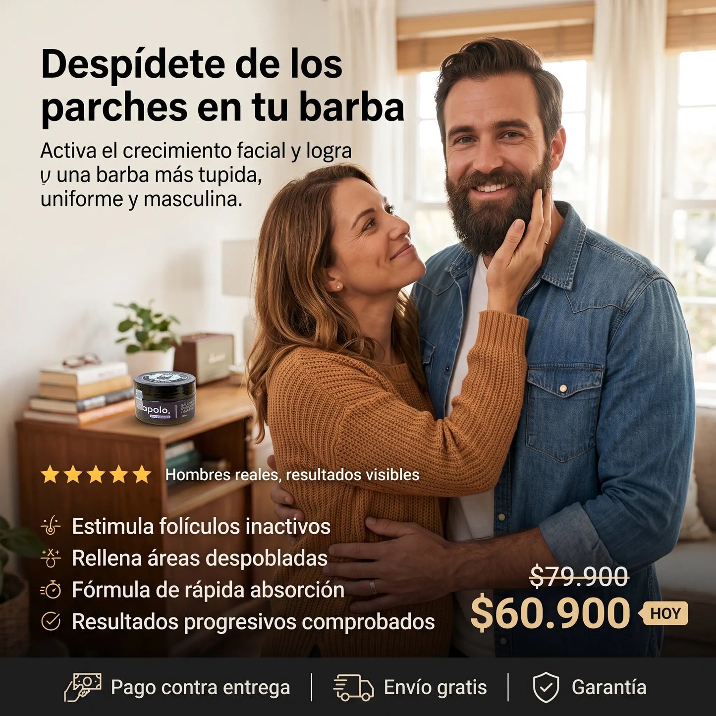 ESTIMULANTE DE BARBA APOLO Y OBSEQUIO