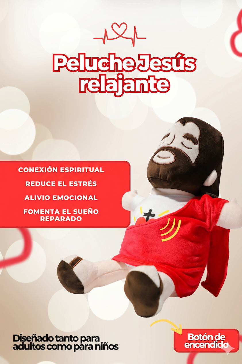 Peluche Jesus: Calma Ansiedad, Relaja y Arroja Sueños Dulces🥰❤️