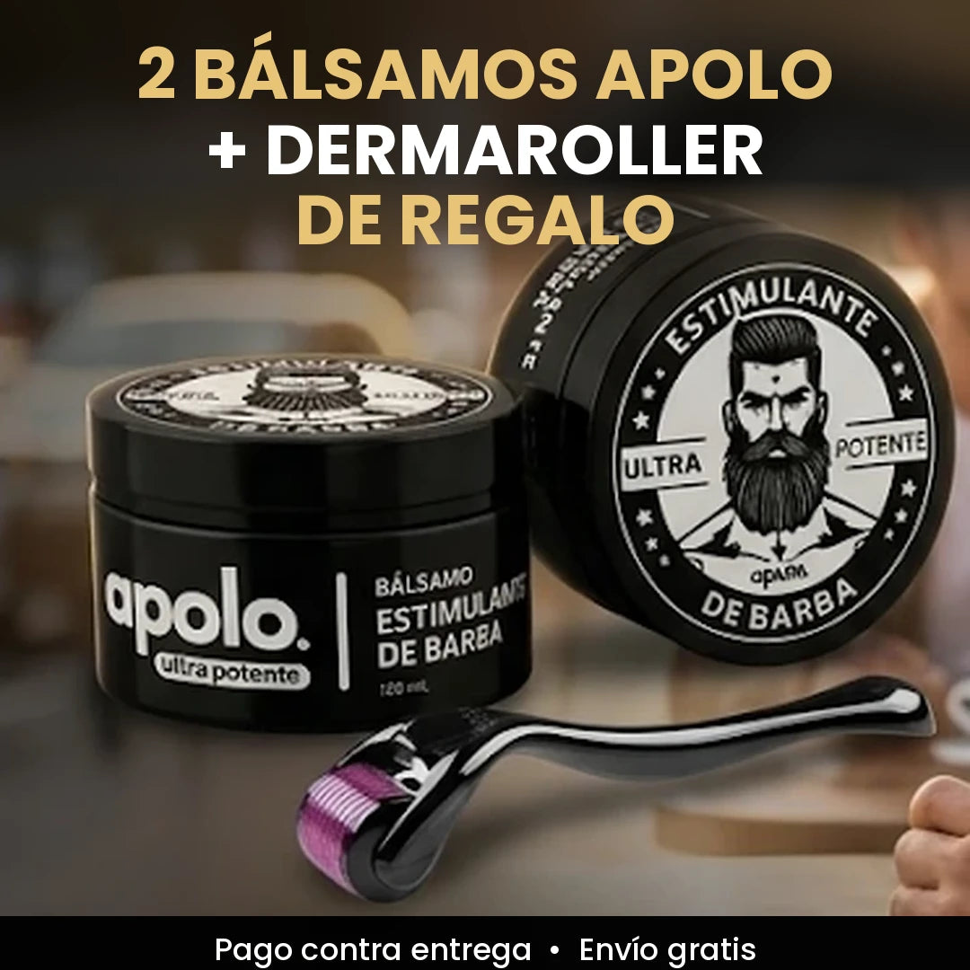 2 ESTIMULANTES DE BARBA APOLO Y DERMAROLLER DE OBSEQUIO
